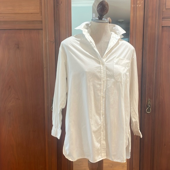 Gap long sleeve button-down shirt 100% cotton pocket collar women’s size S small - Picture 1 of 13